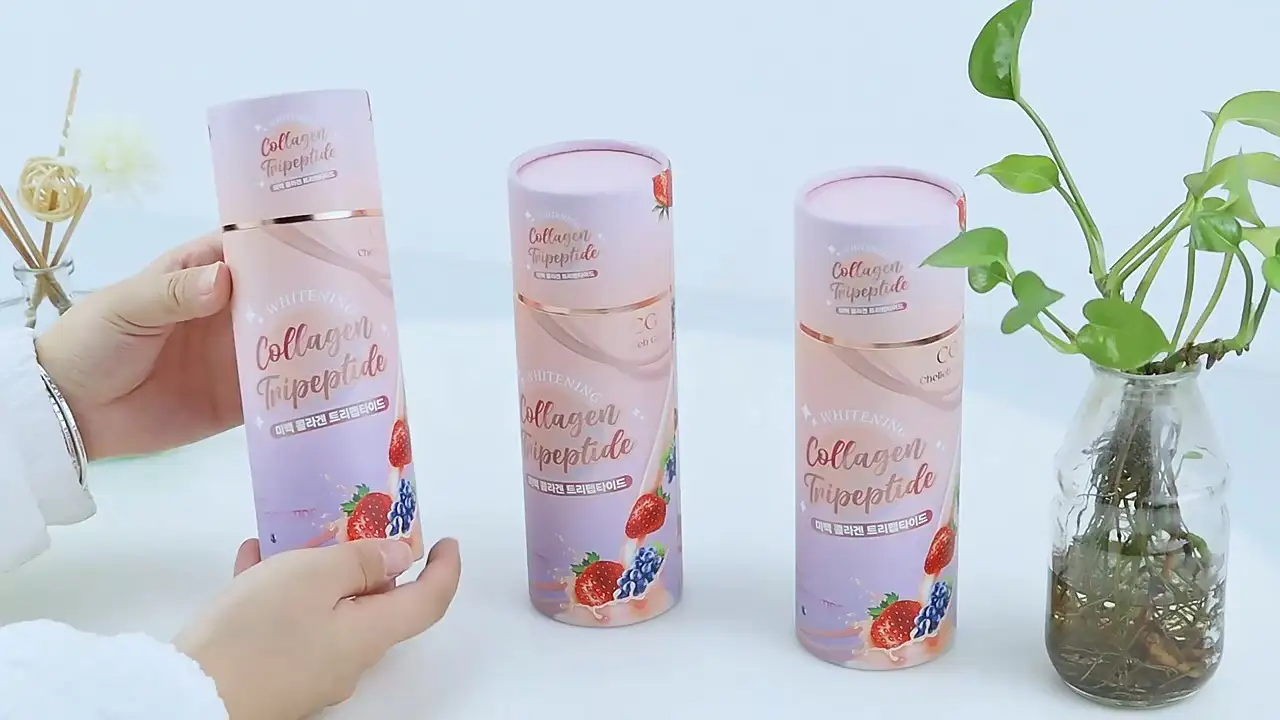 뜨거운 판매 둥근 선물 상자 종이 튜브 그리기 연필 포장 종이 포장 학생 선물 1