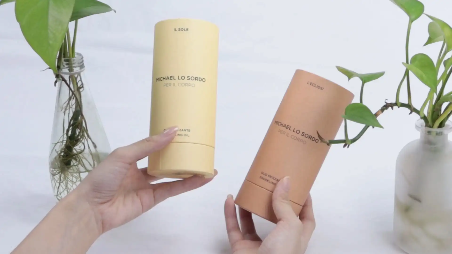 Luxury Round Recycled Cardboard Gift Tubes Reed Diffuser Set Aromatherapy Stick Paper Tube 1