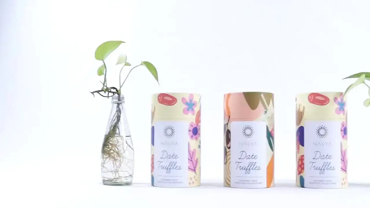 Hot Sales Recyclable Food Grade Cylinder Protein Powder Paper Tube Coffee Packaging Box With Easy Peel Lid 1